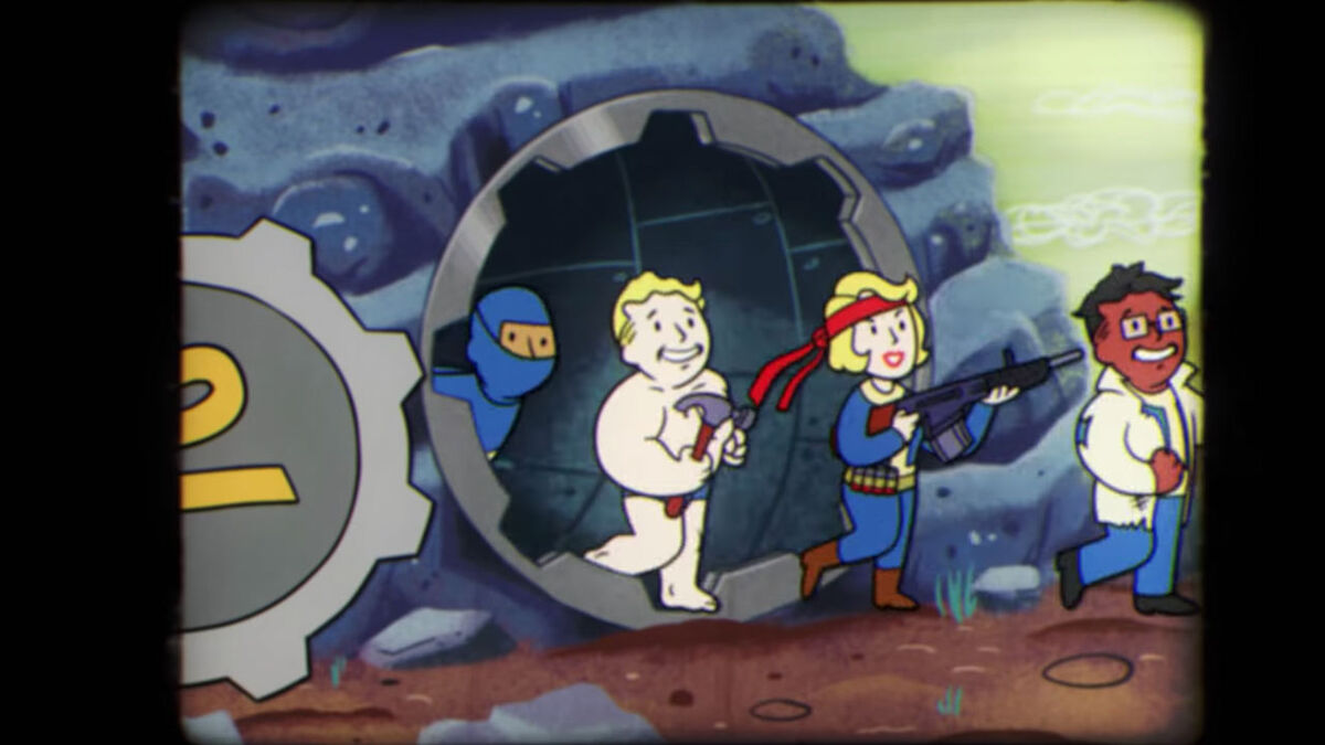 Vaulters leaving the vault in Fallout 76