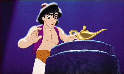 aladdin discovers the magic lamp