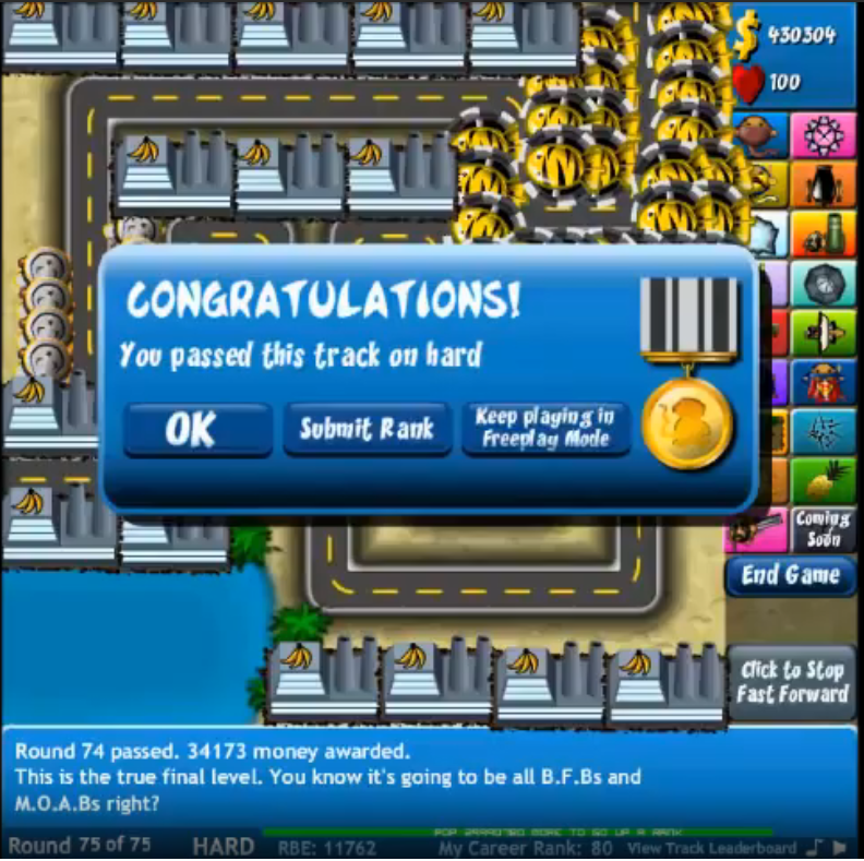 Highest Level Bloons Tower Defense 4