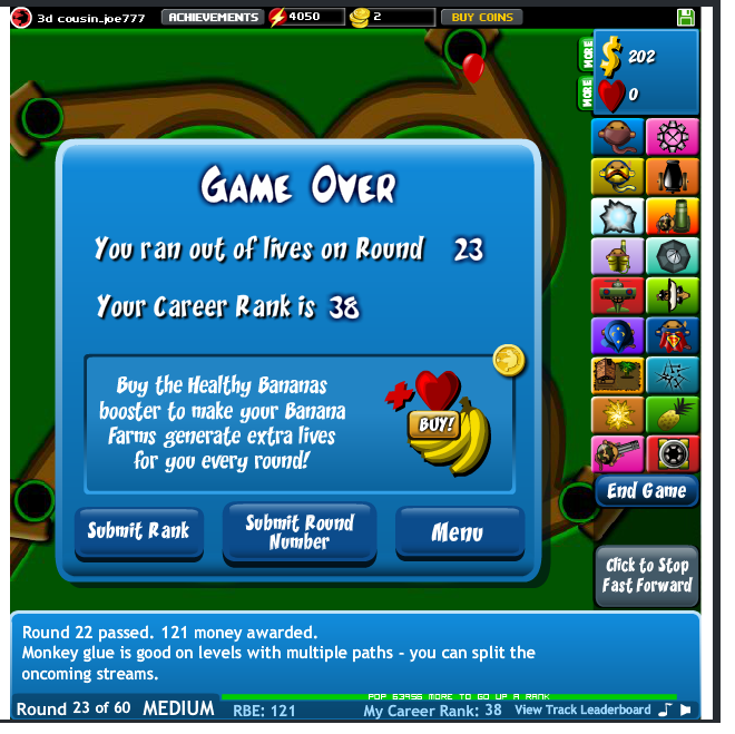 Highest Level Bloons Tower Defense 4