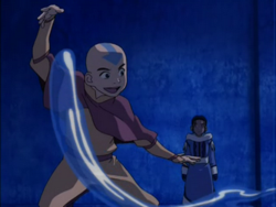 Aang teaches Katara