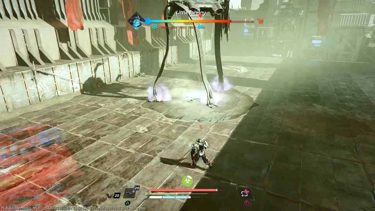 The Surge 2 boss fight Little Johnny electric mines