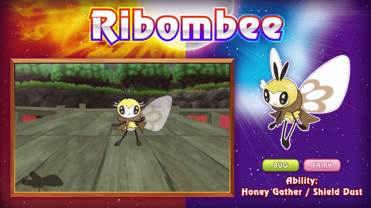 Pokemon Sun and Moon New Pokemon Monsters Ribombee