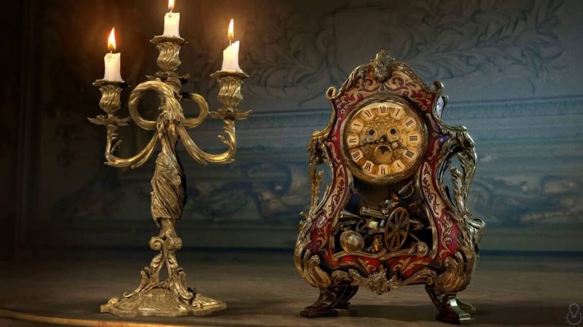 Beauty and the Beast Cogsworth Lumiere