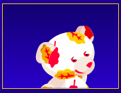 Virtual autumn hugs bear