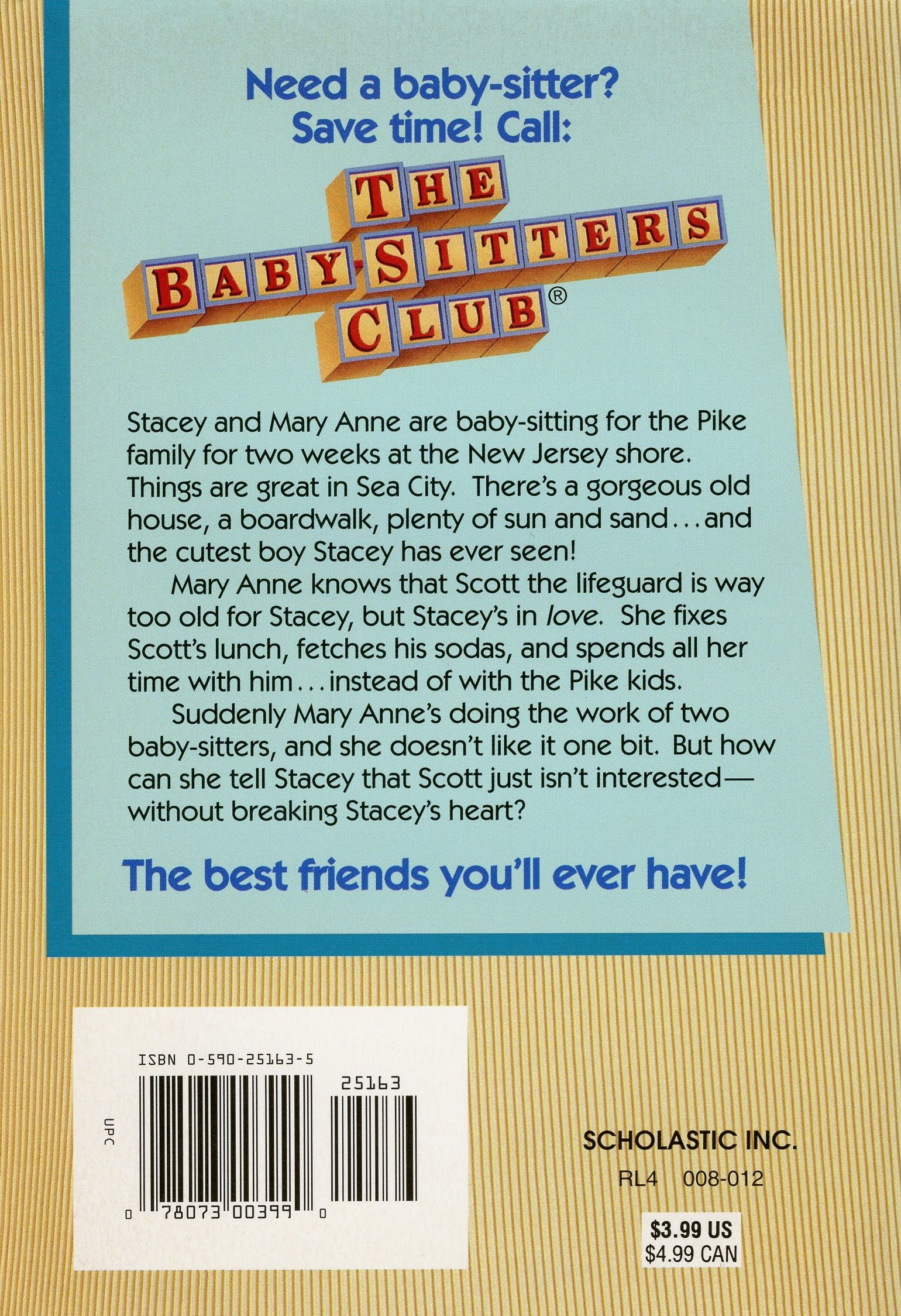 babysitters club vbook covers and backs