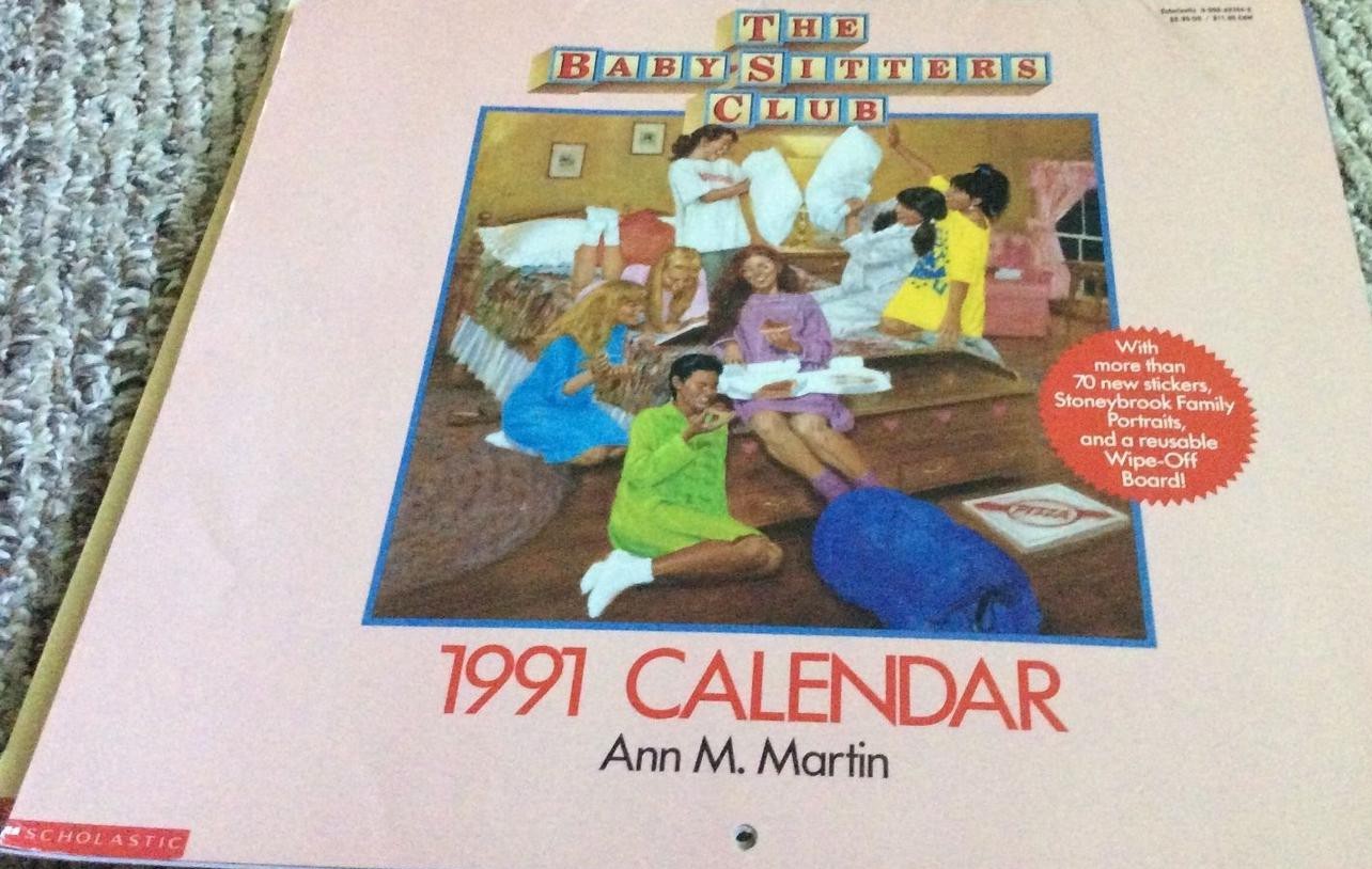 1991 BSC calendar The BabySitters Club Wiki FANDOM powered by Wikia