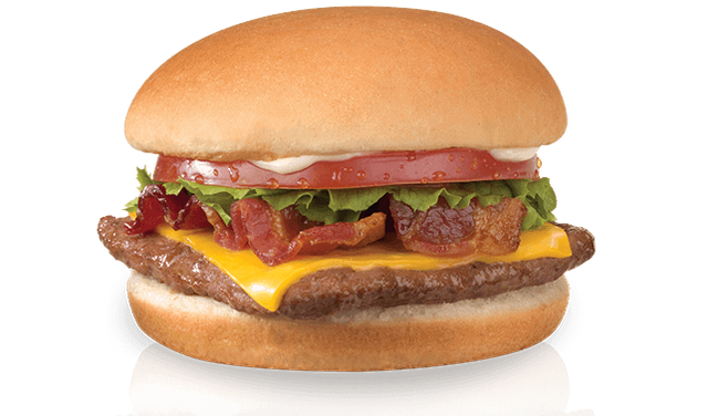 jr bacon cheeseburger wendy's calories