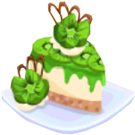 Oven-Kiwi Cheesecake plate