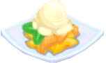 Oven-Peach Cobbler plate
