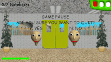 Baldi pause menu