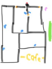Original drawing map of Baldi's Basics Classic
