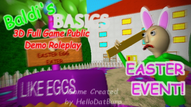 Baldi S Basics Full Game Demo Rp Baldi S Basics Roblox Wiki Fandom - roblox baldi s basics 3d rp the new halloween morphs roblox