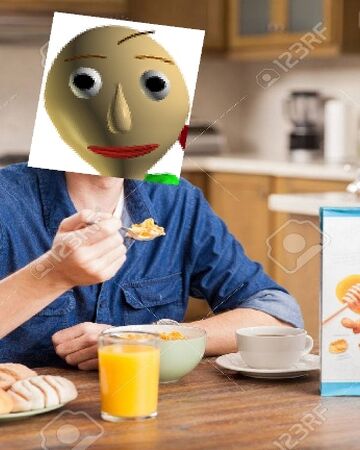 Roblox Teacher Baldi Eats His Cereal