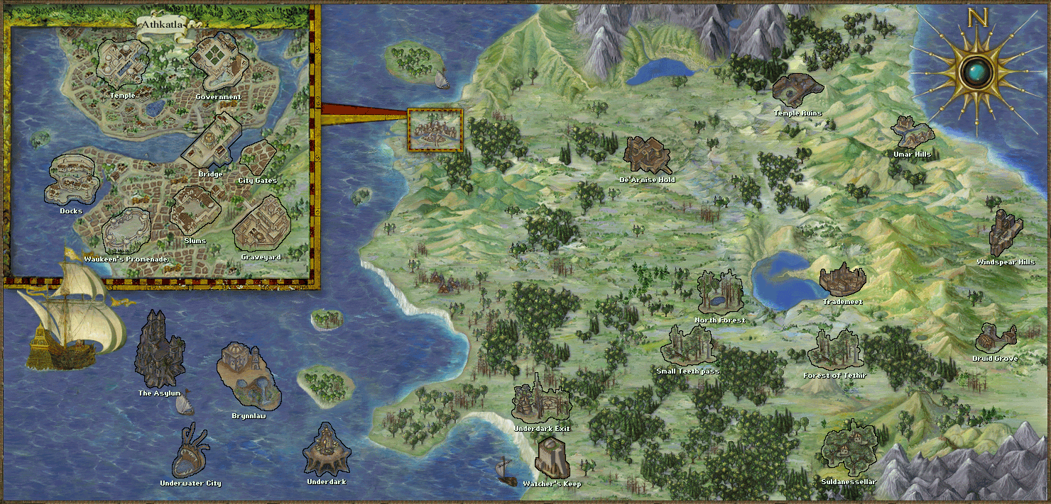 Baldurs Gate 2 World Map World Map | Baldur's Gate Wiki | Fandom