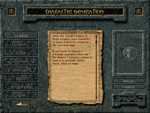 Character generation