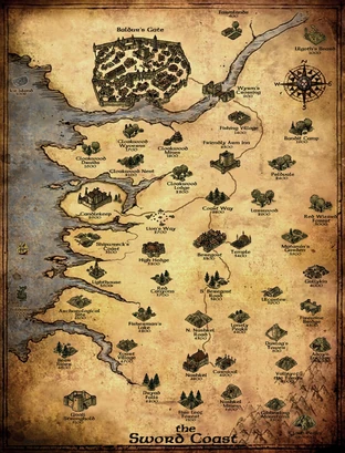 World Map | Baldur's Gate Wiki | FANDOM powered by Wikia