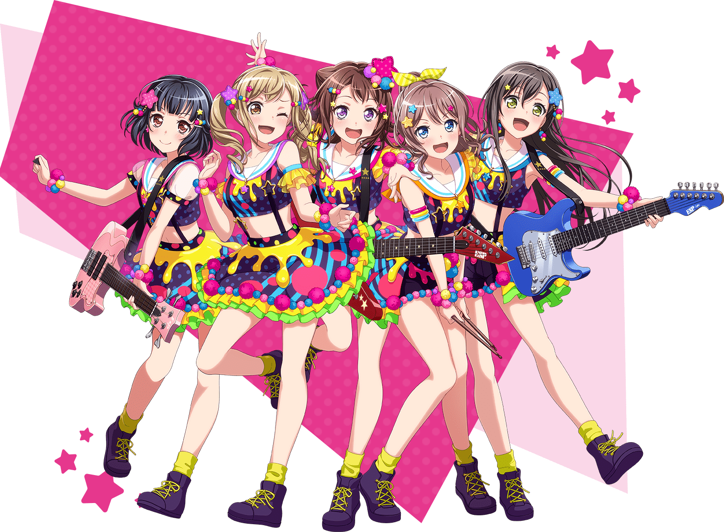 Wallpaper Poppin Party Bang Dream Wikia Fandom For Free