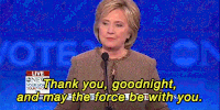 Image result for thanks hillary animated gif