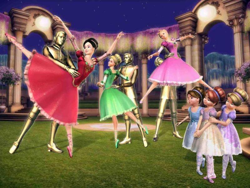 barbie 12 dancing princesses sisters names