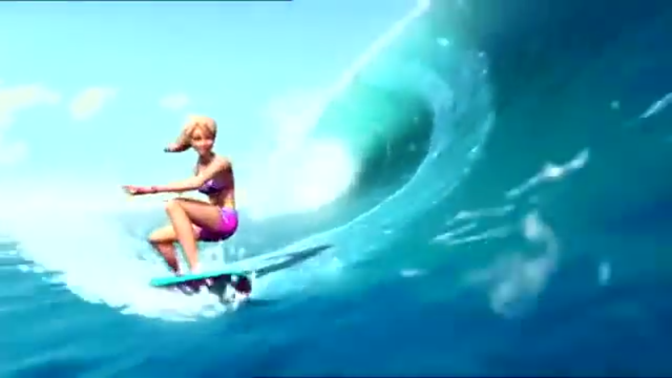 barbie surfing movie