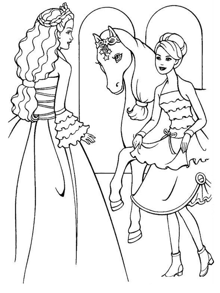 Children Free Printable Barbie Coloring Pages New On Decoration Kids