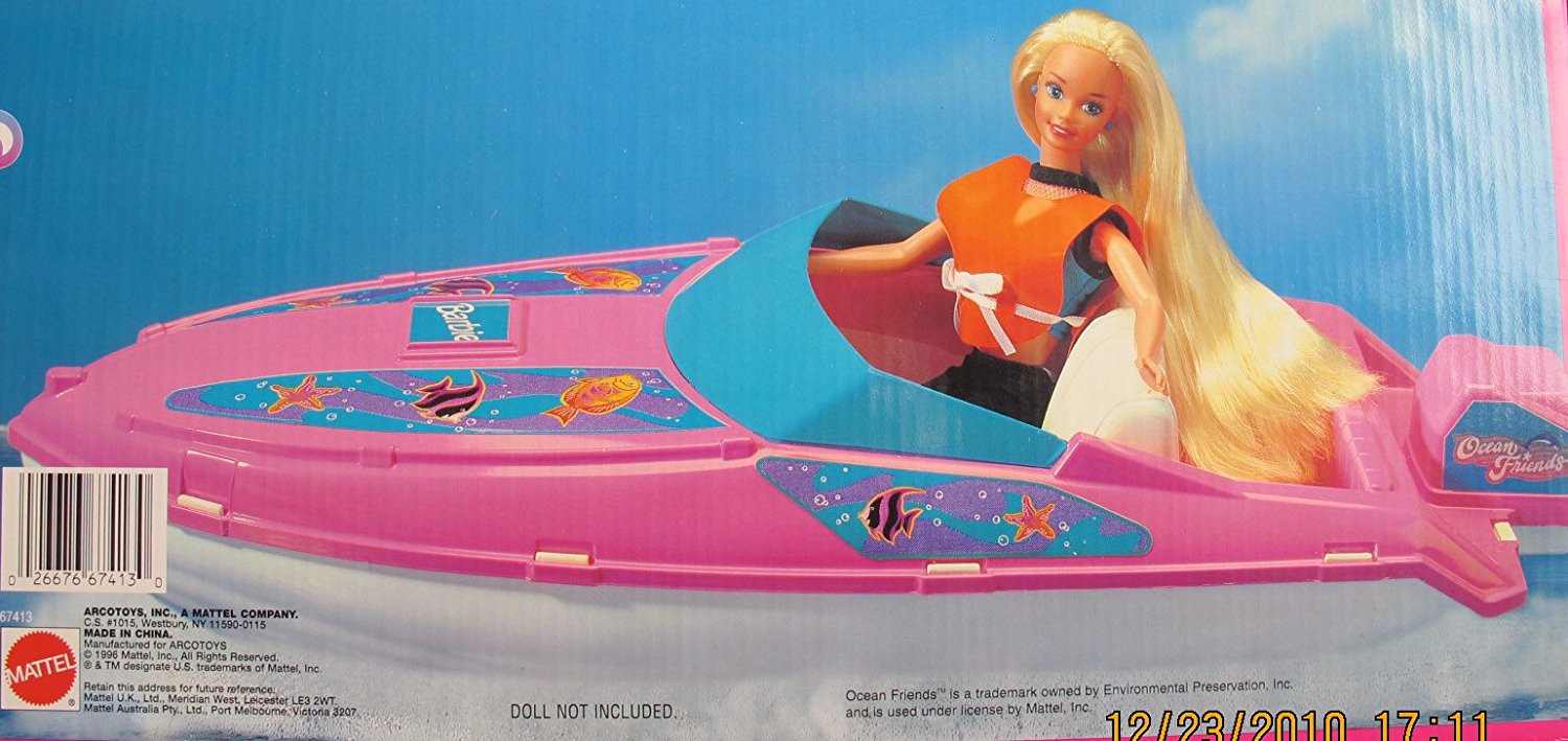 barbie speedboat