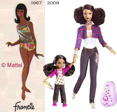 black francie barbie doll