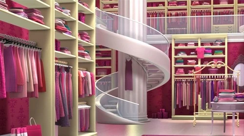 barbie dream house closet