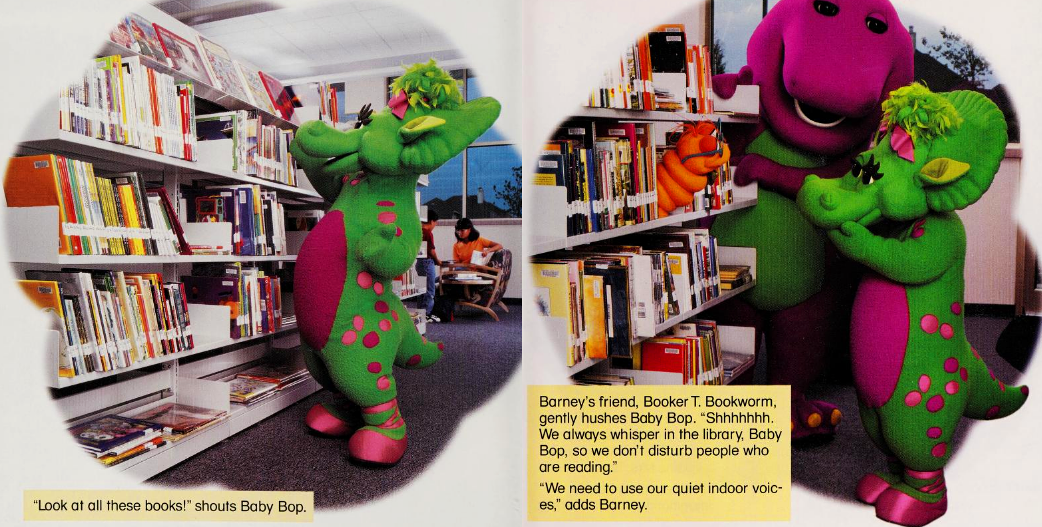 Barney And Baby Bop Go To The Library Baby Viewer