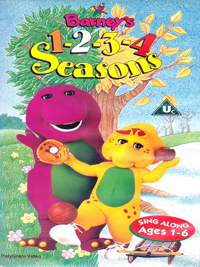 Image - Barney's 1-2-3-4 Seasons 1996 UK VHS.jpg | Barney Wiki | FANDOM ...