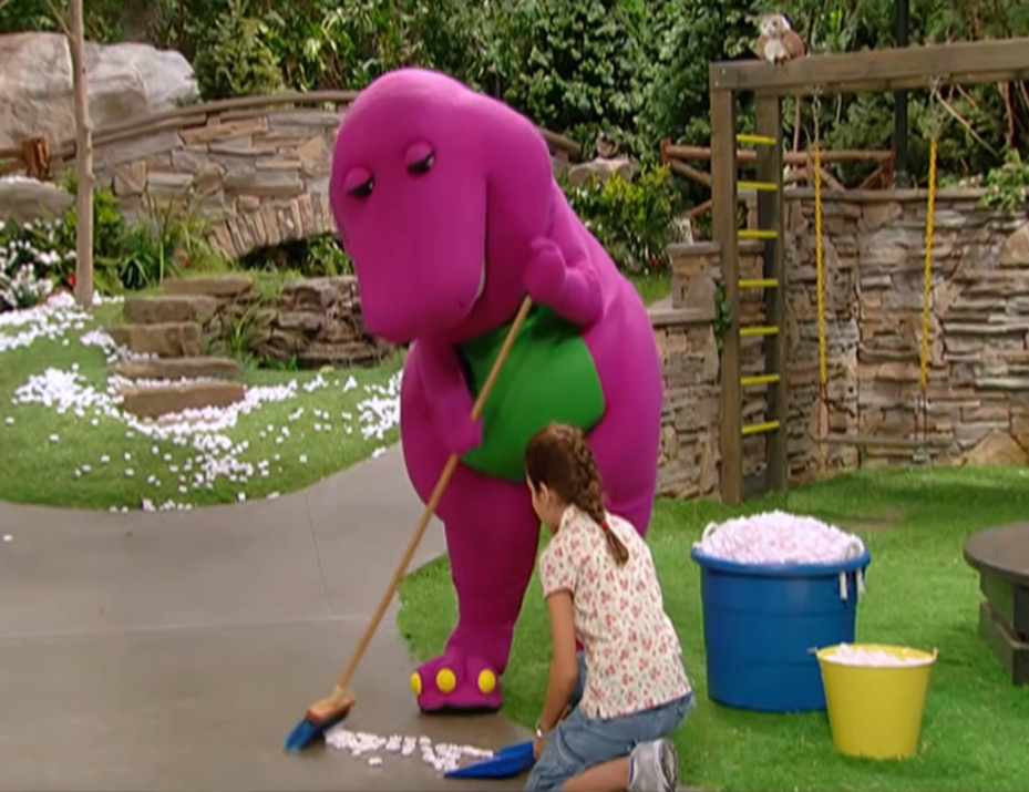 barney clean up song in spanish