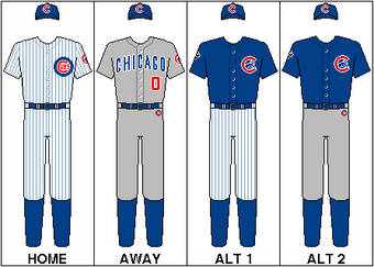 chicago cubs uniform colors