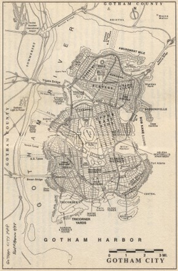 Gotham City Map Gotham City Map