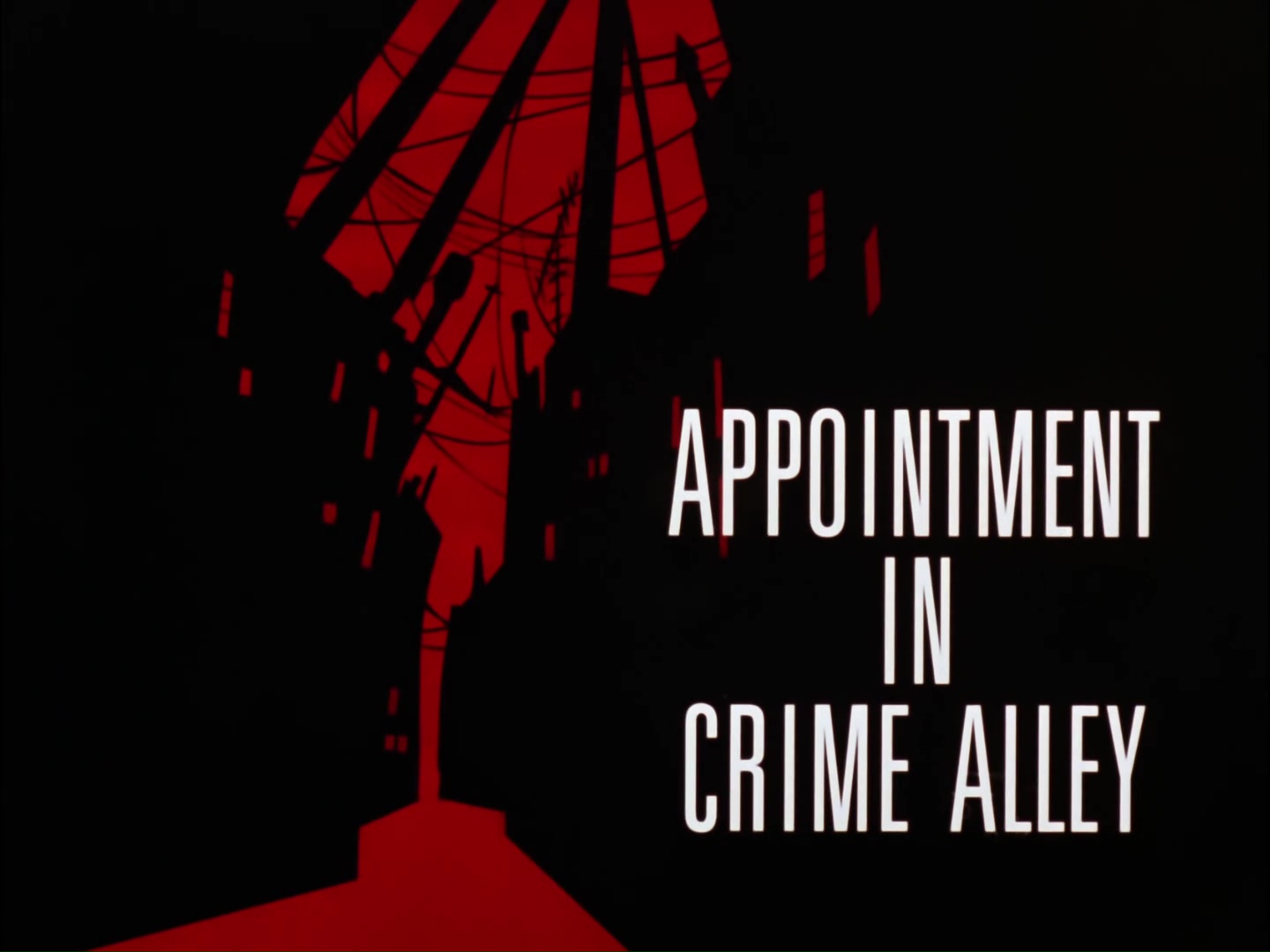 Image result for appointment in crime alley title card