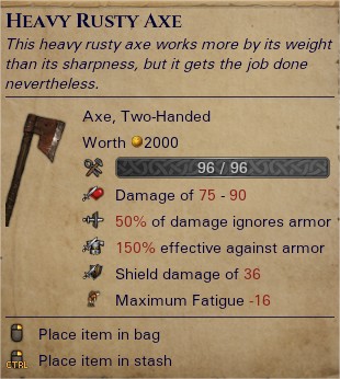 Heavy rusty axe 0