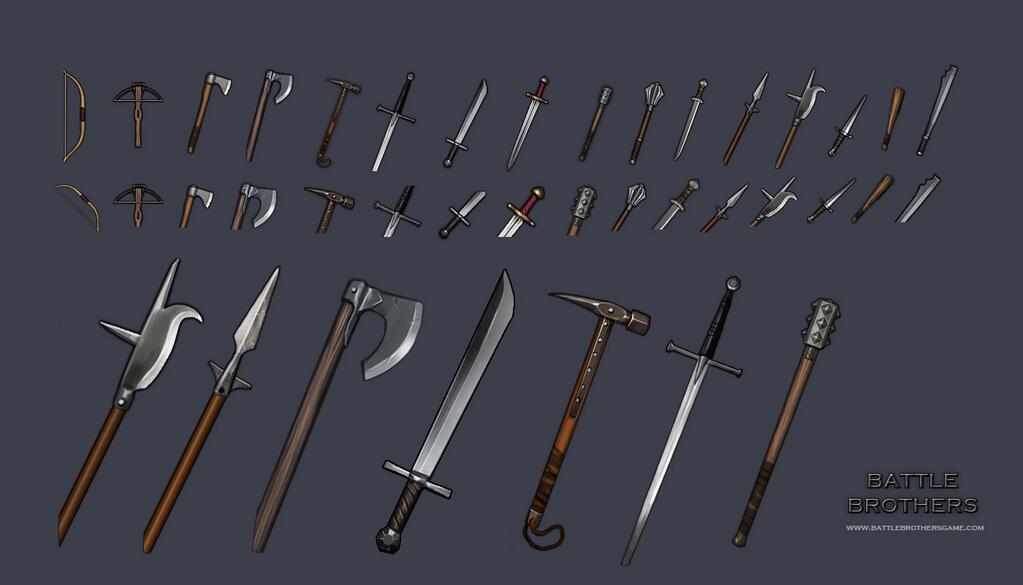 Melee Weapons | Battle Brothers Wiki | Fandom