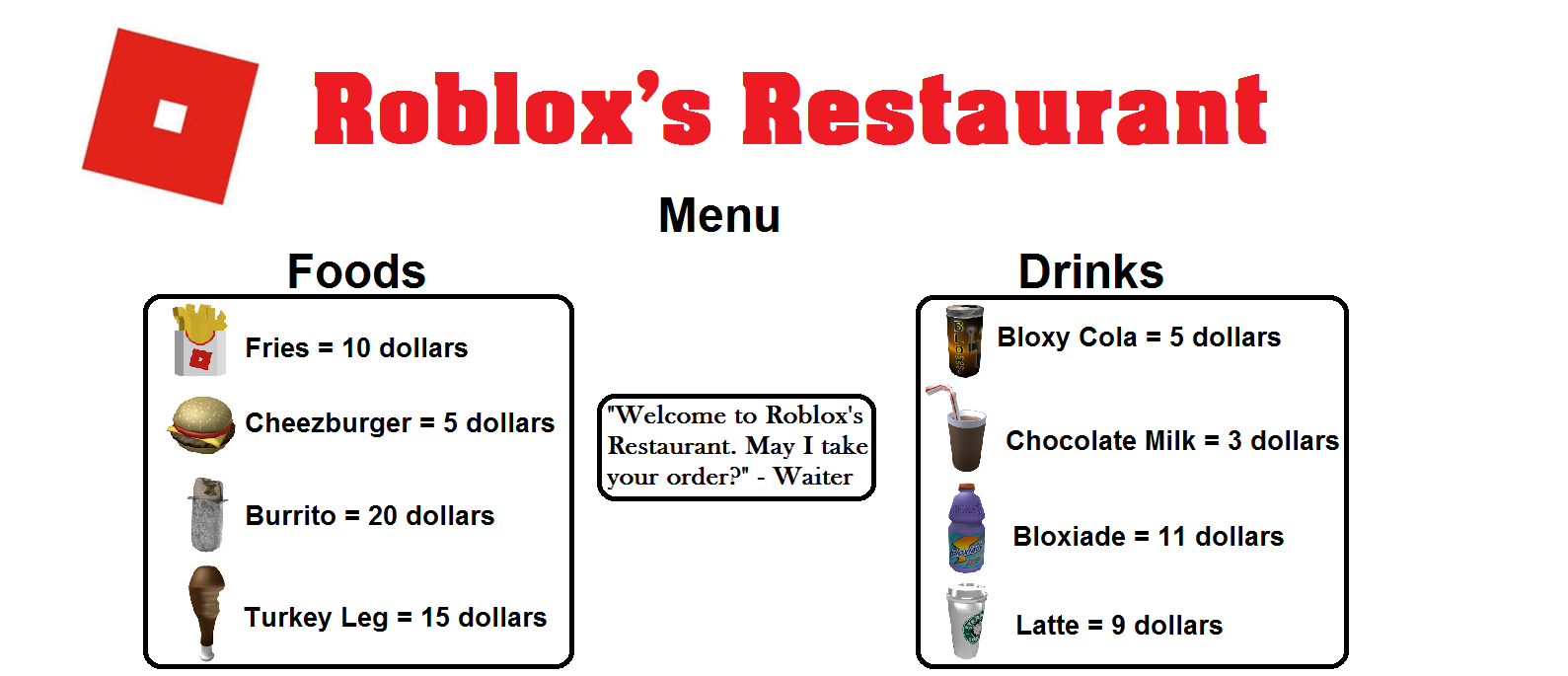 User Blog Kenzaur Roblox S Restaurant Battle For Dream Island Wiki Fandom - roblox menu png