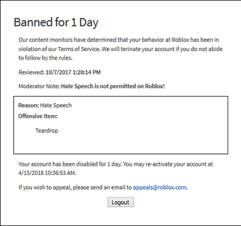 User Blog Mr Teardrop Dumbest Roblox Ban Battle For Dream