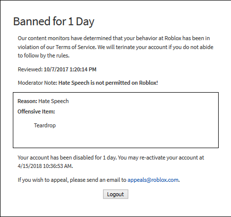 User Blogmr Teardropdumbest Roblox Ban Battle For Dream - 