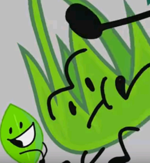 Image Grassy in the BFB Intro with Leafy in the background..png