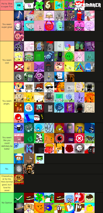 Tier List Maker Bfb Source Tier List