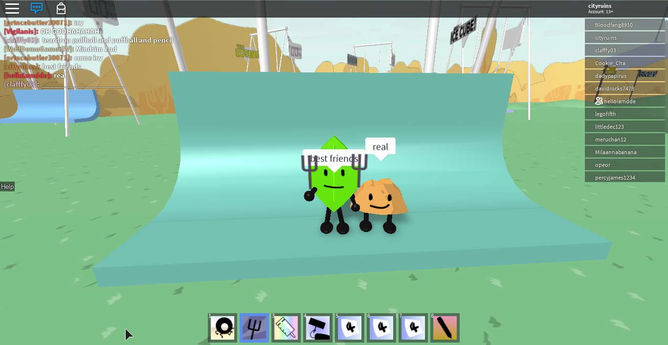 User Blogrudebusterleafy And Rocky Best Friend Real - battle for bfdi roleplay roblox