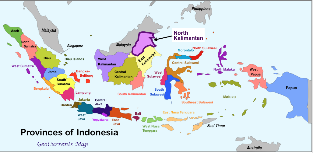 Image Indonesia  provinces  North Kalimantan Map  png 