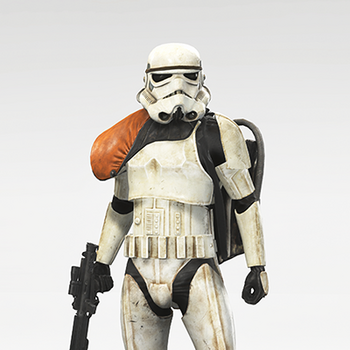 orange stormtrooper helmet