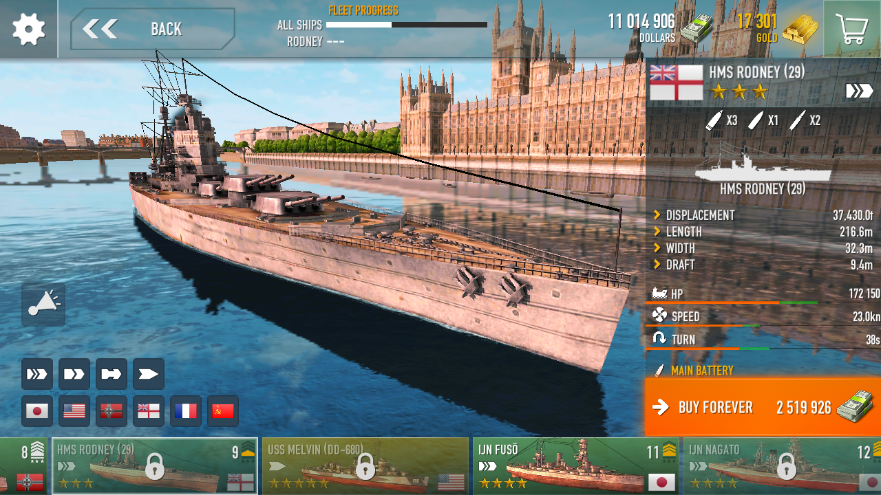 hms rodney battle of warships