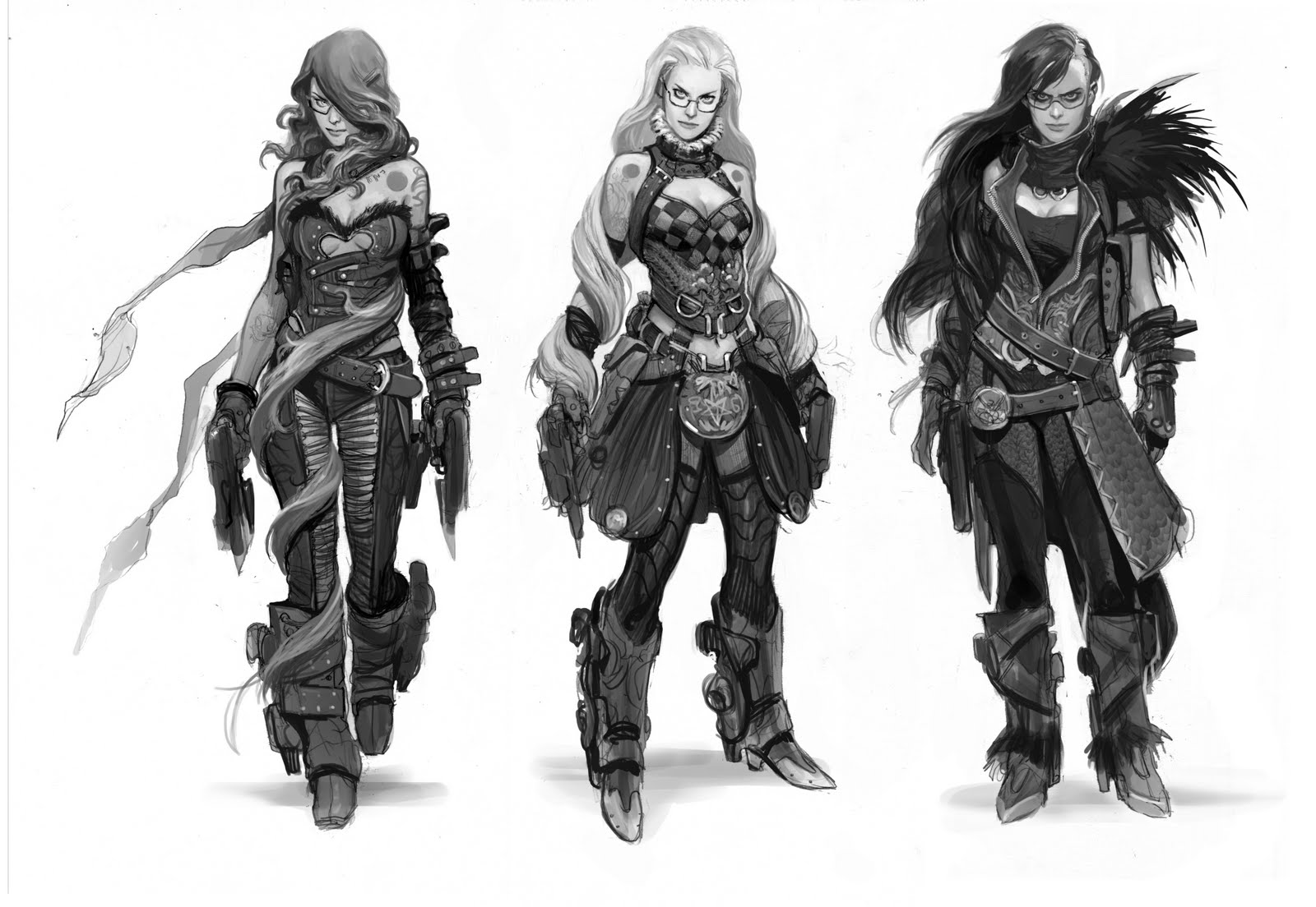 video game character concept art