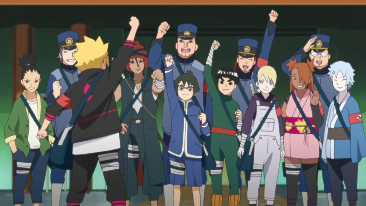 Boruto inspiring his classmates