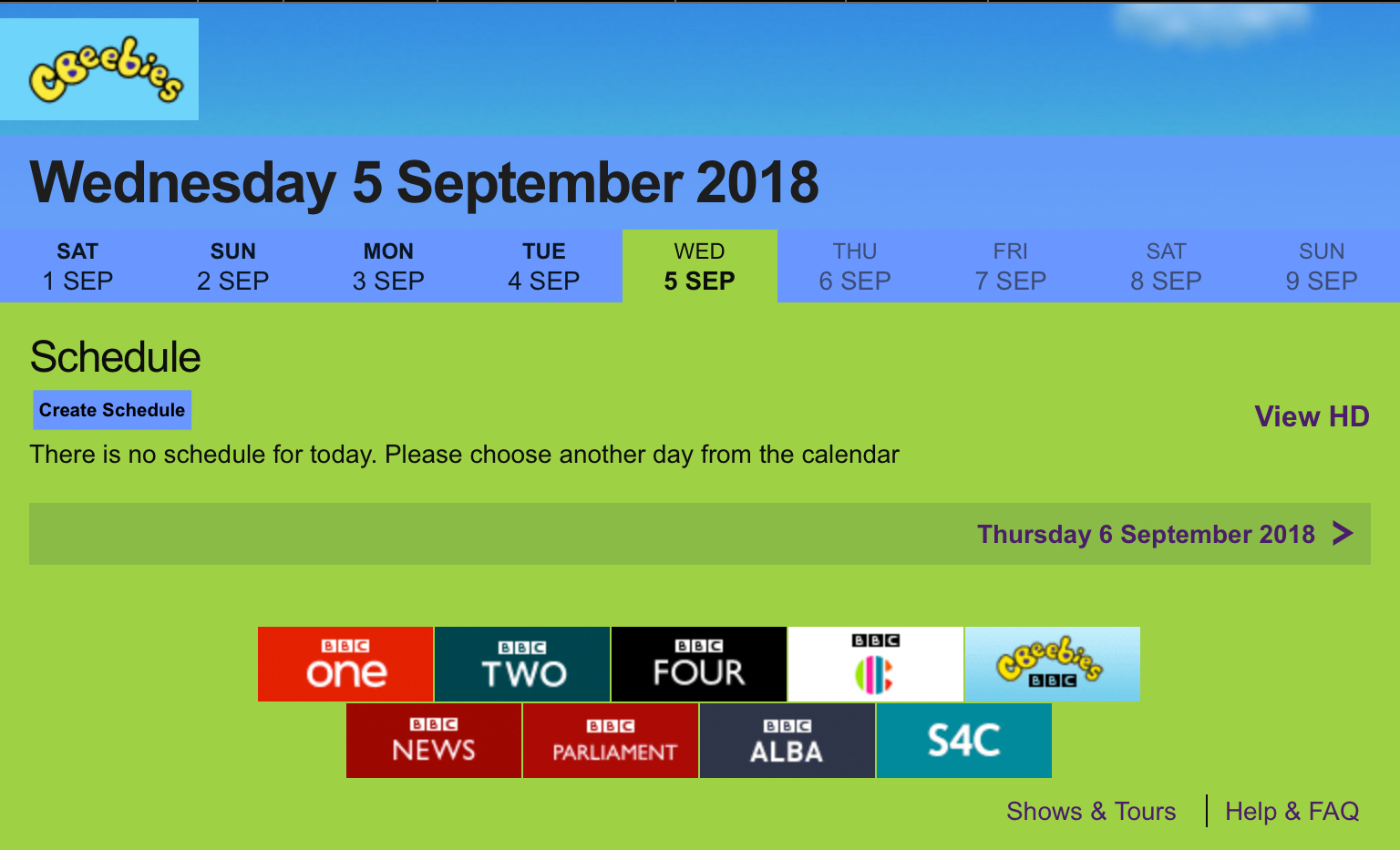 How to create schedule? Cbeebies Wiki Fandom