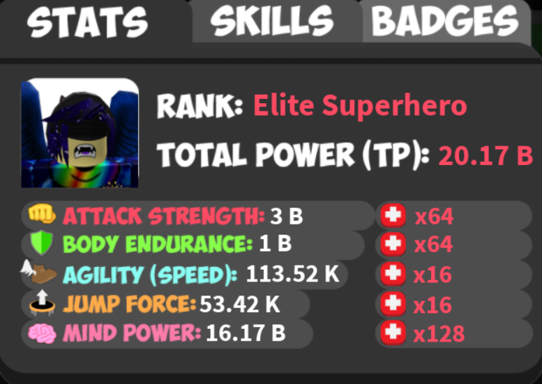 Stats Superhero City Wiki Fandom - superhero roblox body